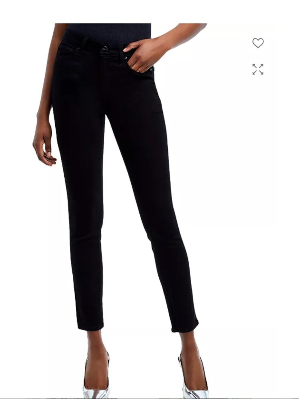 PAIGE Hoxton High-Rise Ankle Skinny Jeans, Black